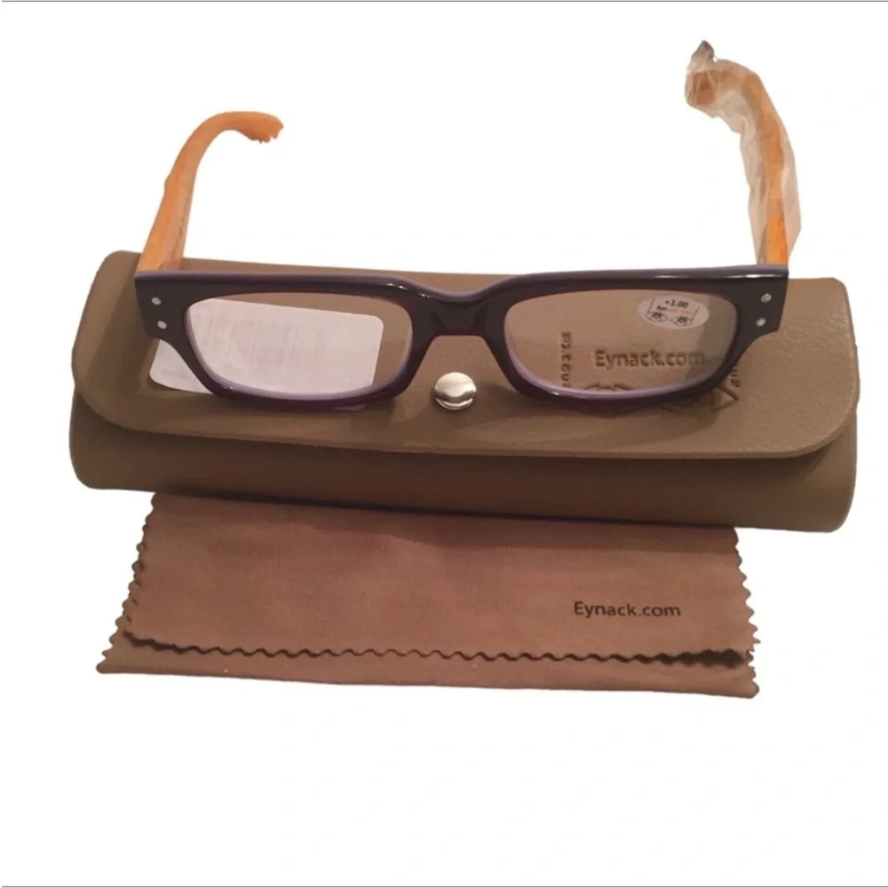 NEW-Eynack Exclusive 3000-2(Purple) Reading Glasses +1.00